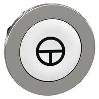 SCHNEIDER ELECTRIC Push Button Head: 30 mm Panel Size, Non-Illuminated, Metallic, T, White (MPN ZB4FA145)