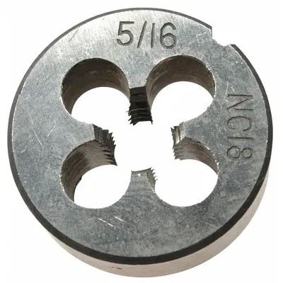 WESTWARD Alloy Steel Die 1" Width, 5/16-18 UNC, CCT1060-85 - Pneumatics