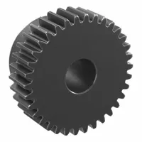 Spur Gear: Module m 1, 34 Teeth, 10 mm Bore Dia, Black Oxide Coated Carbon Steel, 20° Pressure Angle (MPN SS1-34)