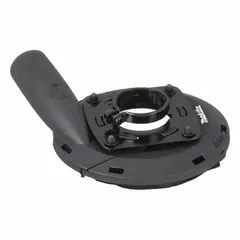 This dust shroud is designed for use with Makita angle grinders, specifically models XAG21ZU and 373VX5. It captures dust and debris during grinding operations, helping to maintain a cleaner work environment by reducing airborne particles.