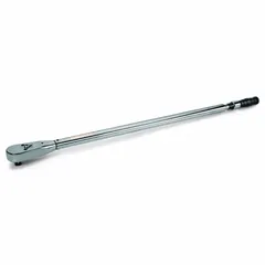Ratcheting micrometer torque wrench with 3/8 in square drive and 15 3/4 in overall length. Designed for precise torque control in assembly and maintenance tasks where fastener tightening to specified values is required.