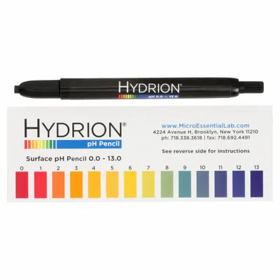 HYDRION Low Precision pH Pencil, 1.0 pH Resolution, 4 1/2 in L, 1/2 in W, P-12M - Low Precision pH Pencils
