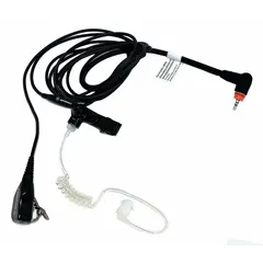 Earbud with push-to-talk function for discreet two-way radio communication. Features a 3.5 mm audio connector. Compatible with SL3500e, SL7000, and SL7000e series radios.
