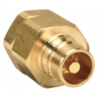 Brass-bodied hydraulic quick-connect coupling plug with 3/4"-14 thread size, rated for maximum flow of 94.63 lpm. Nitrile seal provides leak-free connection and disconnection in hydraulic lines. Suitable for use in mobile equipment, machine tools, and hydraulic power units
