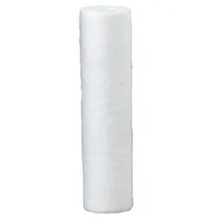 Solid polypropylene water filter cartridge with 10-micron rating for sediment removal. Suitable for pre-filtration in residential and commercial water systems, protecting downstream equipment and improving water clarity. Flow rate: 5 gpm. Overall height: 10 inches.