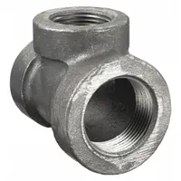 Metal Pipe Tee: 1 1/4 in x 1 in x 1 in, Threaded x Threaded x Threaded, Class 125, Cast Iron (MPN 0300040409)