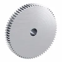 Spur Gear: Module m 1, 70 Teeth, 10 mm Bore Dia, Stainless Steel, 20 ° Pressure Angle, Plain Bore (MPN SUS1-70)