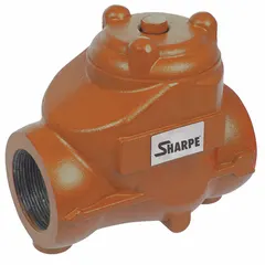 This 2-way, inline swing check valve features a carbon steel body and 3 in FNPSM x FNPSM connections. It is designed to prevent backflow in piping systems, allowing flow in one direction only. Typical applications include fluid handling in industrial and commercial plumbing systems where unidirectional flow control is required.