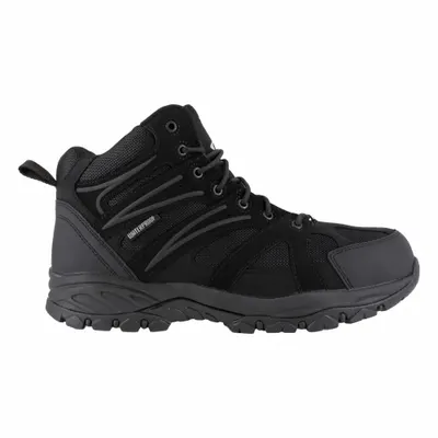 KNAPP Hiker Shoe: Men's, Size 12, W, Black, Composite Toe Cap, Removable Insole - Hiker-Style Safety-Toe Work Boots & Shoes