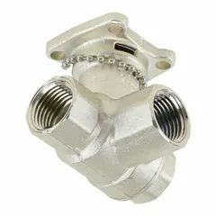 Brass 3-way characterized control valve body with 1/2-inch female NPT connections. Features a CV flow of 3 and bypass CV flow of 3, with a close-off rating of 200 psi. Designed for water-glycol solutions up to 60%. Used in hydronic systems for mixing or diverting flow.