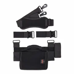 Polyester lifting strap with 2-inch width and 15 1/2-inch overall length. Used for hoisting tools, equipment, and materials up ladders or scaffolding in construction, maintenance, and industrial settings.
