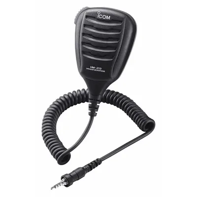 ICOM Speaker Microphone: Fits Icom, For M25/M37 Series, 16 in Cord, Push To Talk - ICOM-Compatible Microphones & Speakers