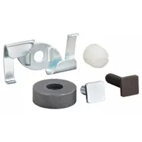 Grid-ceiling mounting clip for 9/16 in flush or drop tile ceilings with inverted T-grid systems. Provides a secure attachment point for lighting fixtures in suspended ceiling applications. Silver finish