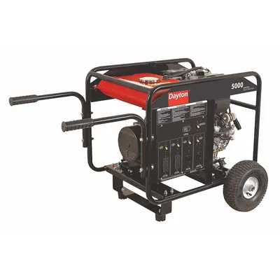 Dayton Portable Generator: Conventional, Diesel, 5,000 W Running, 9,160 W Starting - Conventional Generators