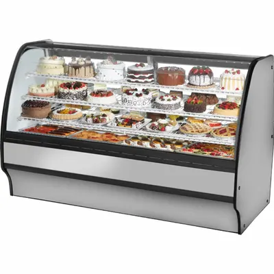 TRUE REFRIGERATION TGM-R-77-SC/SC-S-W Curved Glass Display - Curved Glass Display Refrigerator Merchandisers
