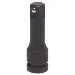 This 3/8" drive impact socket extension has a 3/8" input and output drive size with a 3" overall length. It features a locking mechanism and a manganese phosphate finish. Used to extend the reach of impact sockets on impact wrenches or drivers for fastening applications.