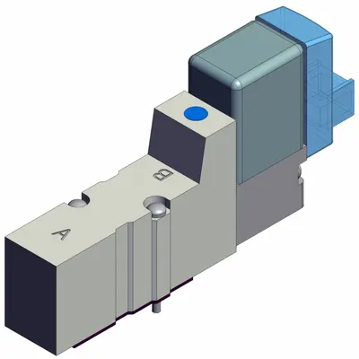 SMC Solenoid Air Control Valve: Five-Way / Two-Position, SYJ3000, Single Solenoid - SMC SYJ Series Directional Control Valves