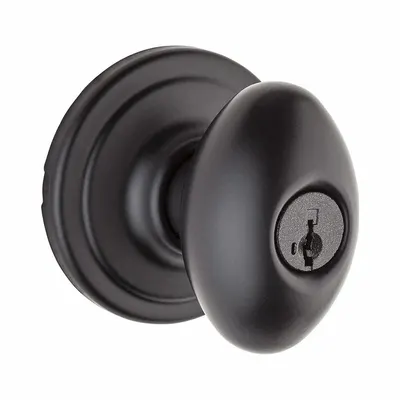 KWIKSET 740L-514-SMT-6AL-RCS-GC Office Knob Lockset, Rose Style - Office Knob Locksets