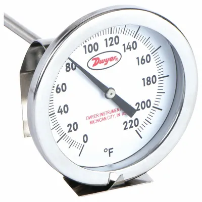 Dwyer CBT175061 Clip-On Dial Thermometer - General Purpose Vat & Pan Clip-On Dial Thermometers