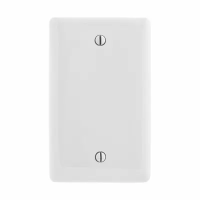 HUBBELL NPJJ13W Blank 1-Gang Jumbo Wall Plate, White Nylon - General Purpose Wall Plates
