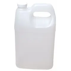 Rectangular Jug with Molded Side Handle, 1 gal, HDPE, Colorless, Screw Cap