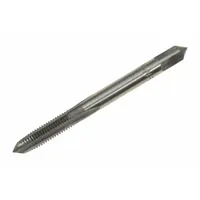 Alloy steel tap for cutting internal threads in metal components. 1/4-28 UNF thread size. Suitable for manual or machine threading operations in maintenance, repair, and fabrication applications