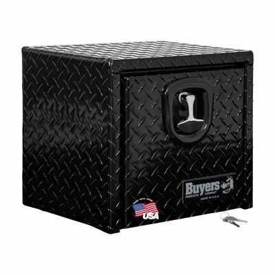 BUYERS PRODUCTS Single Drop-Down Door Box, Black, Keyed - Single Drop-Down Door Boxes