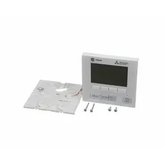 Wired wall mount remote controller for HVAC systems. Provides local temperature and system control from a wall-mounted interface. Used in commercial or industrial buildings for managing HVAC operations.