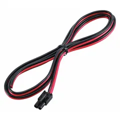 DC adapter power cord designed for ICOM SAT100 series radios. Provides direct power connection for charging and operating compatible satellite transceivers. Commonly used in marine, aviation, and field communication setups.