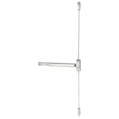 PRECISION 3R02203RHRB630 Surface Vertical Rod Push Bar, Stainless Steel - Surface Vertical Rod Push Bars