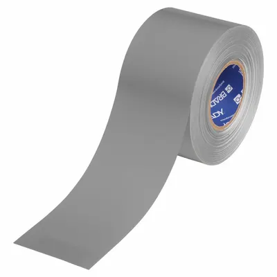 BRADY Extra-Durable Floor Marking Tape, Gray, 4 in x 100 ft, 22 mil, Polyester