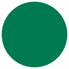 Green paper label, 3-inch diameter circle, for indoor use. Blank surface allows custom marking for inventory tracking, bin labeling, or asset identification. Supplied in a 500-pack.
