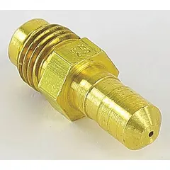 This YORK pilot orifice regulates gas flow in HVACR burner systems, ensuring precise fuel delivery to the pilot flame for reliable ignition and stable combustion. It is a replacement component for YORK HVACR controls, switches, and thermostats.