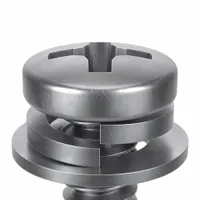 SEMS Screw: Flat/Split Lock, #6-32 Thread Size, 5/16 in Lg, Stainless Steel, Passivated, Pan, 10 PK (MPN 1-PPX-6C-31)