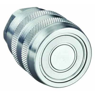 Parker Hydraulic Quick Connect Hose Coupling: 3/4 in Coupling Size, Steel, Fluorocarbon - 71 Series Hydraulic Quick-Connect Coupling Bodies