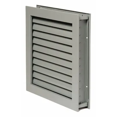NATIONAL GUARD L-1900-24x12 Door Louver Kit, Gray, Steel, 12x24 in Opening - Door Louver Kits