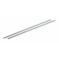 Steel replacement blade for MAKITA planer models 2012 and 2012NB. Used for smoothing and dimensioning wood surfaces in carpentry and woodworking applications.