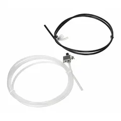 This fitting is a component for refrigerators and freezers, used to connect water or coolant lines. It helps maintain a leak-free seal in the appliance's plumbing system during repair or maintenance.