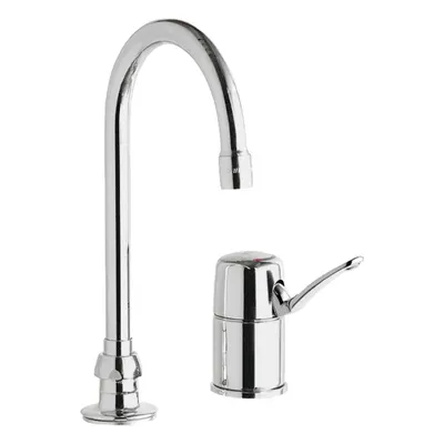 CHICAGO FAUCETS 2302-E72ABCP Off-Centered Handle Bathroom Faucet - Off-Centered Handle Bathroom Faucets