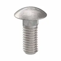 Carriage Bolt: Square Neck, 3/8"-16 Thread Size, 1 in lg, Stainless Steel, 316, Plain, 5 PK (MPN ZBOLT-4994)