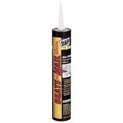 General-purpose construction adhesive in a 28 fl oz cartridge. Gray adhesive color. Used for bonding wood, drywall, paneling, and trim to various surfaces in indoor and outdoor applications.