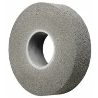 Light deburring and finishing wheel for carbon steel and soft metals. Aluminum oxide abrasive in medium grade provides consistent surface conditioning. 1/2 in diameter, 1/8 in width, 1/8 in arbor hole. Part of the XL-UW series
