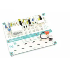 This defrost control board is designed for use in heat pump systems to manage the defrost cycle. It initiates periodic defrost operations to prevent ice buildup on the outdoor coil, ensuring efficient heating performance and protecting the compressor.