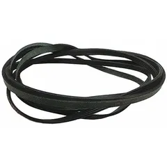 This belt transfers power from the motor to the drum in Whirlpool washing machines and dryers, enabling proper rotation during wash and dry cycles. It is a replacement part for models that use this specific belt.
