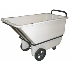 APPROVED VENDOR Steel-Reinforced Plastic Tilt Truck, 9 cu ft, 1,200 lb, Gray, Raised, 1/3 CU-HD