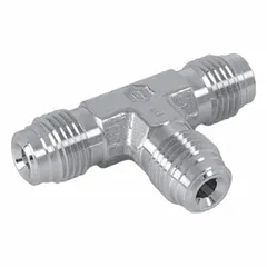 This stainless steel fitting is designed for ultra high purity applications requiring clean, leak-free connections. It is used to join tubing in gas and chemical delivery systems.
