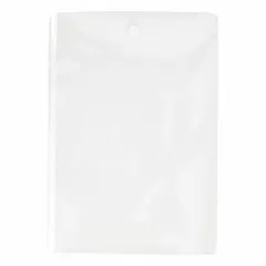Clear polyester overlaminate pouch, 3 1/2 in Ht by 5 in Wd. Protects printed labels from abrasion, moisture, and chemicals in industrial environments.