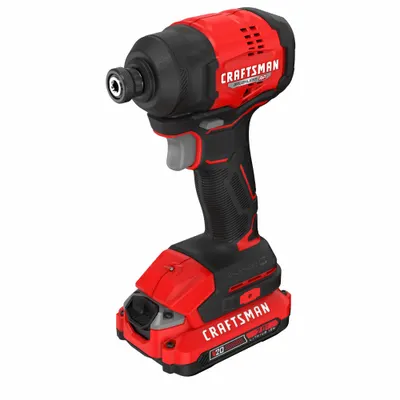 CRAFTSMAN Impact Driver: 1,800 in-lb Max. Torque, 2,900 RPM No Load Speed, Brushed - Craftsman Cordless Impact Drivers