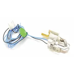 This pilot assembly provides a stable flame for ignition and includes an integrated flame sensor for flame presence detection. It is used in HVAC systems to ensure reliable burner operation as a replacement part for compatible furnaces and boilers.