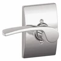 This dummy lever lockset is designed for doors where no latching function is required, such as closet doors or the inactive leaf of a double-door set. The Century-style lever is finished in bright chromium-plated brass and meets ADA compliance for accessibility. It is not ligature-resistant and does not include a visual indicator
